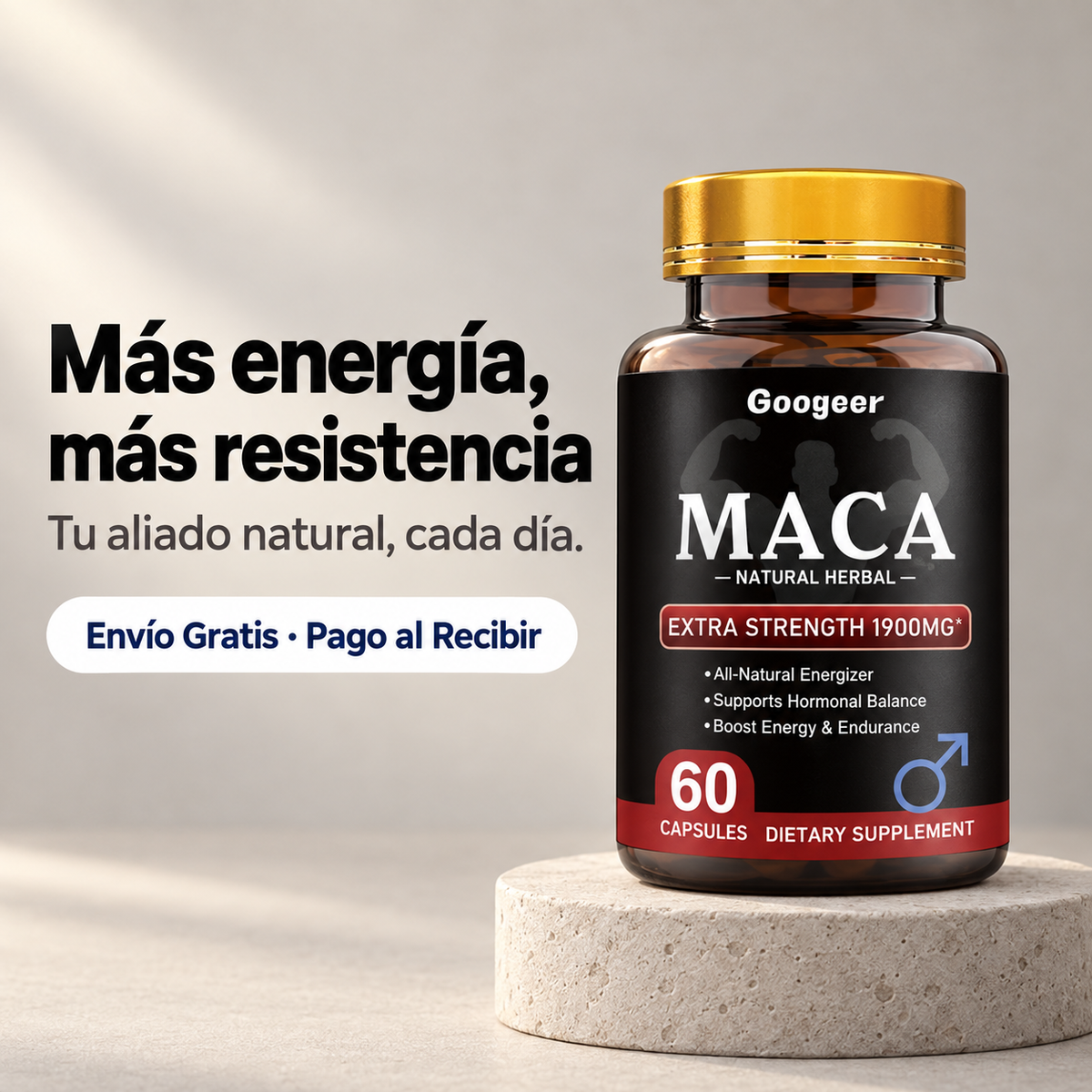 Maca extra fuerte - Recupera la energía y el deseo que sentías antes.
