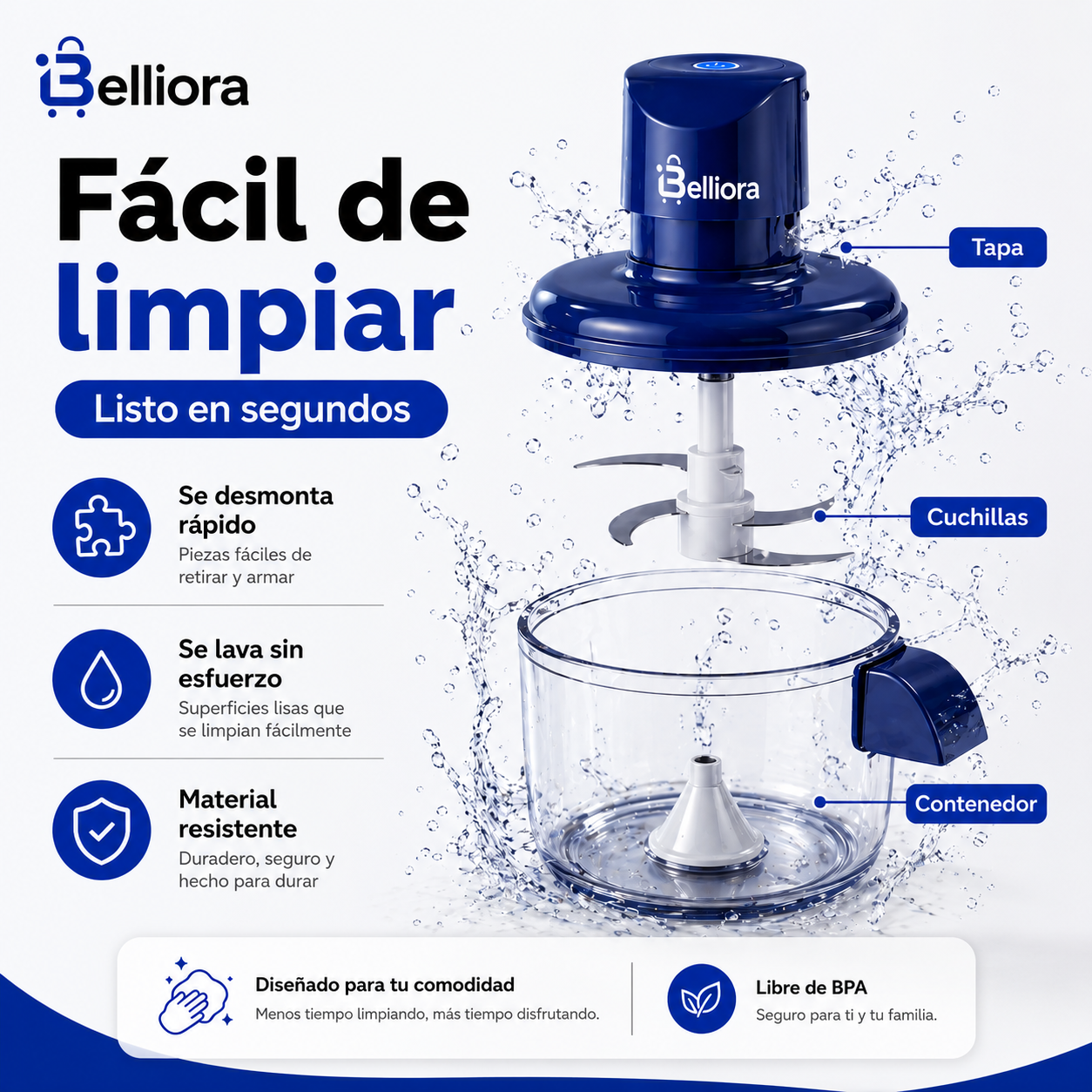 Belliora® Pelador Automático de Frutas y Verduras